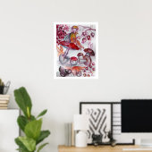 Poster MAGIC FOLLET OF MUSHROOMS Fantasy (Bureau à domicile)