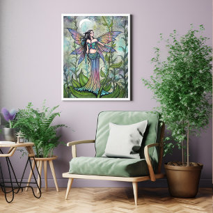 Poster Magic Garden Fairy Imaginaire Art par Molly Harris