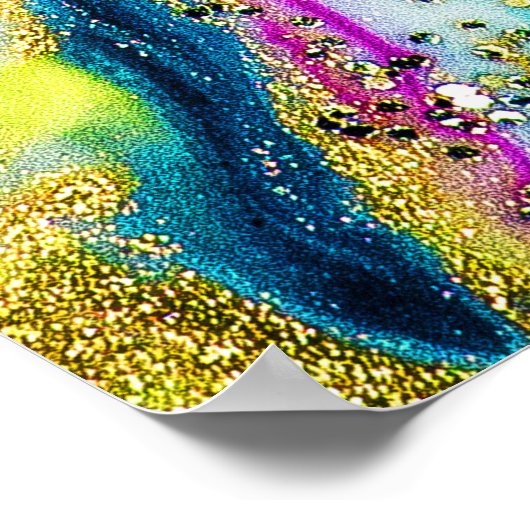 Poster Magic Marbling : Metallic Paint Design. (Coin)