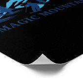 Poster Magic Mountain Vermont Station de ski Ski Ski (Coin)