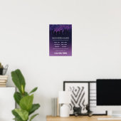 Poster Magic Purple Drives Beauté Salon Spa Heures d'ouve (Bureau à domicile)