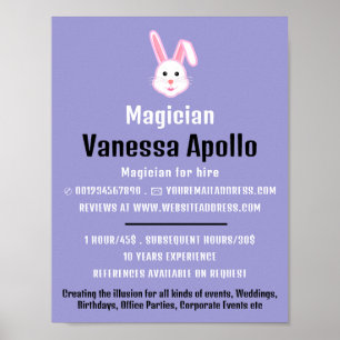 Poster Magic Rabbit, Magicien Publicité