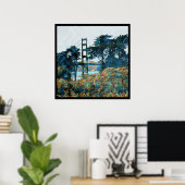 Poster Magic Sunset Bridge Blue_orange (Bureau à domicile)