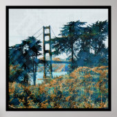 Poster Magic Sunset Bridge Blue_orange (Devant)
