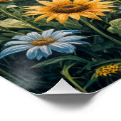 Poster Magical Cottage avec Sunflower Field (Coin)