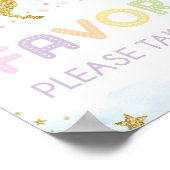 Poster Magical Rainbow Unicorn / Favoris fête d'anniversa (Coin)