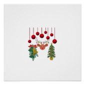 Poster Magical Reindeer Bells and Christmas Tree Design  (Devant)