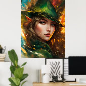 Poster Magicien d'elfe (Bureau à domicile)