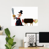 Poster Magicien exécutant (Bureau à domicile)