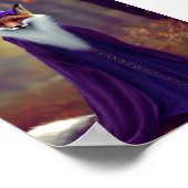 Poster Magicien majestueux Fox portant une robe de sorciè (Coin)