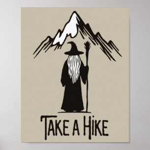 Poster Magicien prends une randonnée
