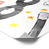 Poster Magicien Rabbit Wand Magie Anniversaire Bienvenue (Coin)