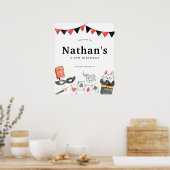 Poster Magicien Rabbit Wand Magie Anniversaire Bienvenue  (Cuisine)