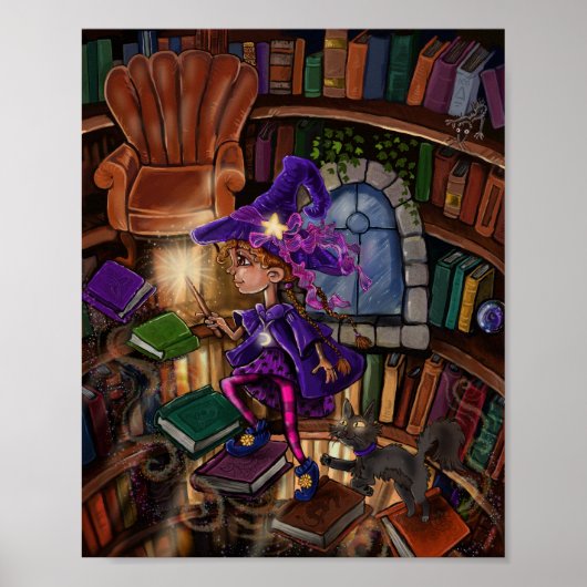 Poster Magie dans la bibliothèque (Devant)