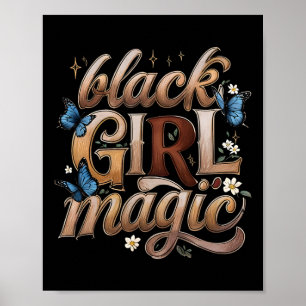 Poster Magie de fille noire Mélanine Femmes noires Histoi