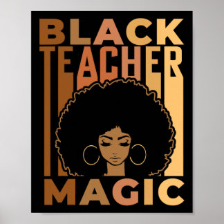 Poster Magie de l'enseignant noir Mois de l'histoire des