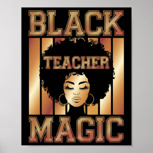 Poster Magie de l'enseignant noir Mois de l'histoire des