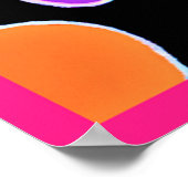 Poster Magie de néon tropique radiant (Coin)