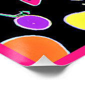 Poster Magie de néon tropique radiant (Coin)