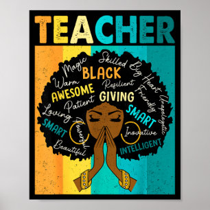 Poster Magie de professeur noir Mois de l'histoire des No