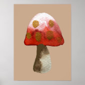 Poster Magie de Toadstool de champignon rouge (Devant)