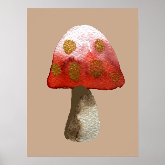 Poster Magie de Toadstool de champignon rouge (Devant)