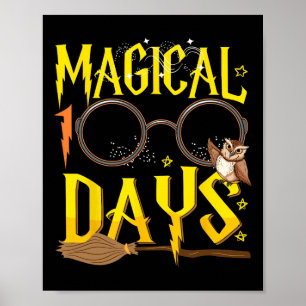 Poster Magique 100 Jours D'Enseignant Étudiants Enfants B