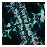 Magique | Art fractal bleu et vert