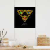 POSTER MAGIQUE ELFIC TALISMAN /GOLD TRIANGLE AVEC GEMSTON (Cuisine)