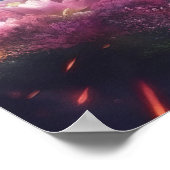 Poster Magique licorne conte de fées château cadeau d'ann (Coin)