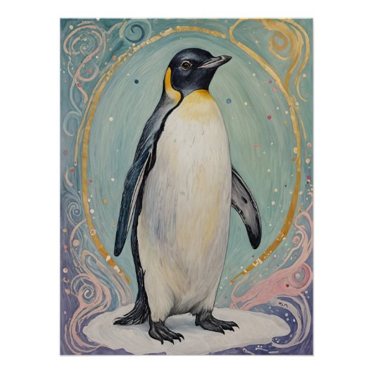 Poster Magique Pastel Penguin (Devant)