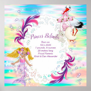 Poster Magique Rainbow Bubbles & Baby Mermaids