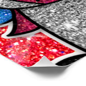 Poster Magique Rainbow Unicorn Parties scintillant Whimsi (Coin)