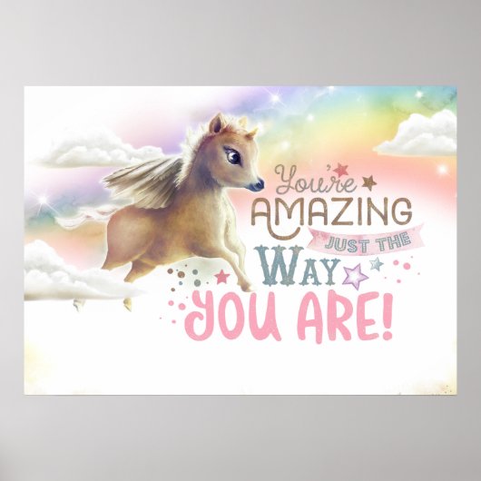 Poster Magique Unicorn mignonne Sweet Kid Toddler Baby Ro (Devant)