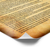 Poster MAGNA CARTA 1215 - Texte anglais (Coin)