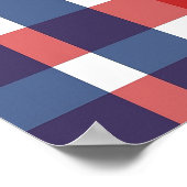 Poster Magnet de réunion de famille rouge, blanc et bleu (Coin)