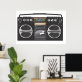 Poster Magnétophone à cassettes Boombox (Bureau à domicile)