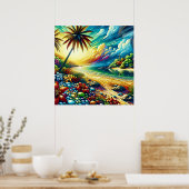 Poster Magnifique Art Ai | Beauté côtière (Cuisine)