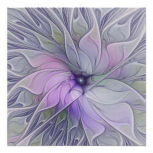 Poster Magnifique beauté moderne abstraite art fractal fl