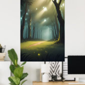 Poster magnifique chemin forestier (Bureau à domicile)