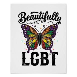 Poster Magnifique Chemise LGBT Papillon Vintage Fierté_1