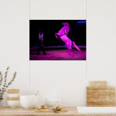 Poster Magnifique Cheval de Cirque Blanc (Cuisine)