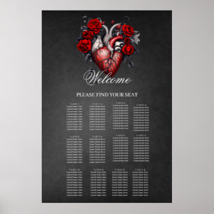 Poster Magnifique coeur victorien gothique