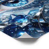 Poster Magnifique conception de déclaration d'ŒIL BLEU GL (Coin)