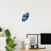 Poster Magnifique conception de déclaration d'ŒIL BLEU GL (Bureau à domicile)