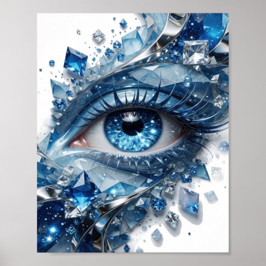 Poster Magnifique conception de déclaration d'ŒIL BLEU GL (Devant)