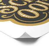 Poster Magnifique conception de slogan OLD SCHOOL en or (Coin)