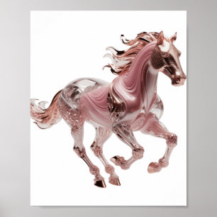 Poster Magnifique conception de texte ROSE OR VERRE CHEVA