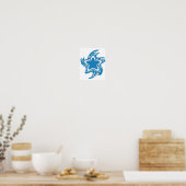 Poster Magnifique conception graphique Blue Star bleue (Cuisine)
