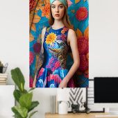 Poster Magnifique dame avec tatouage (Bureau à domicile)